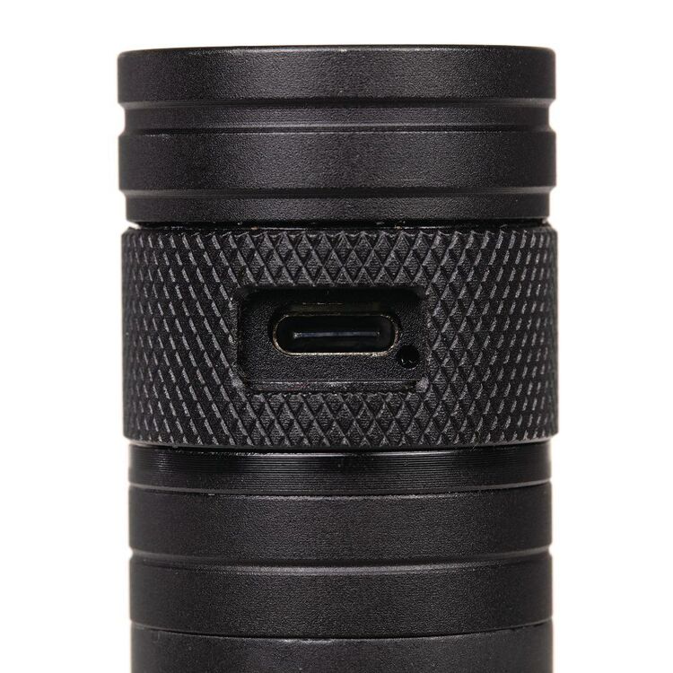 OzTrail Lumos FR1200 Lumen Rechargeable Torch Black 1200 Lumens