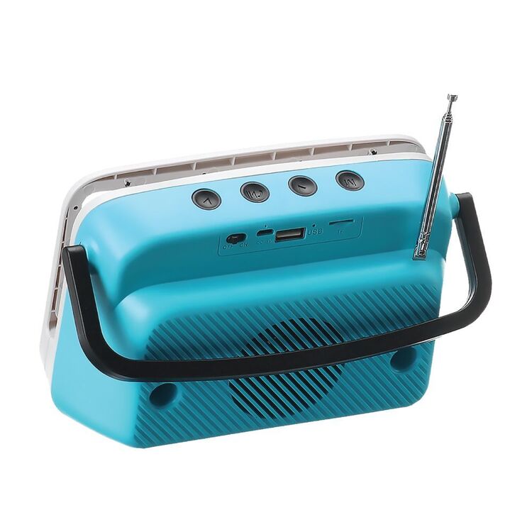 Retro TV Bluetooth Rechargeable Speaker & Smart Phone Holder Grey