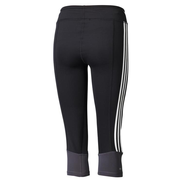 adidas Women's Tech Fit Capris Black & Matte Silver