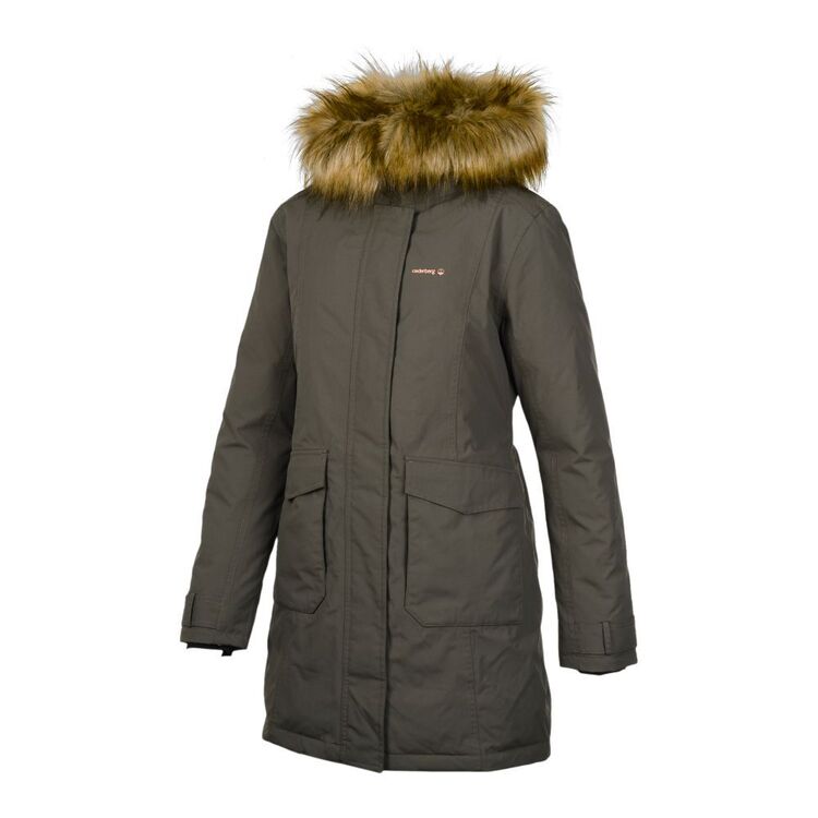 Cederberg Women's Mieke Waterproof Long Puffer Jacket Dark Khaki