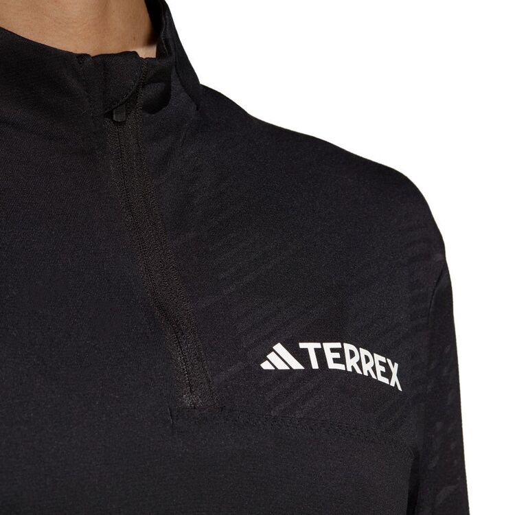 adidas Women's MT High Zip Long Sleeve Tee Black