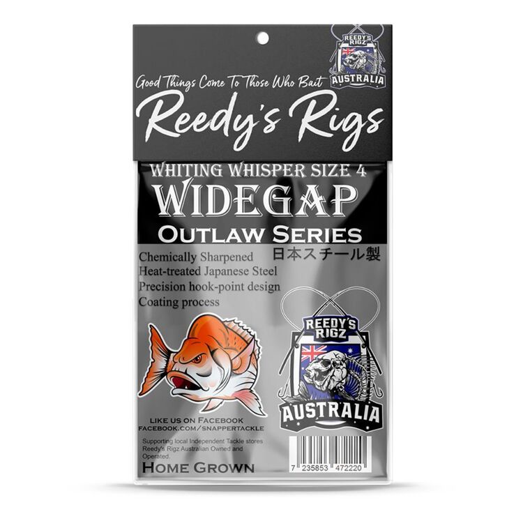 Reedy's Rigs Whiting Hook Wide Gap 25 Pack Grey 6