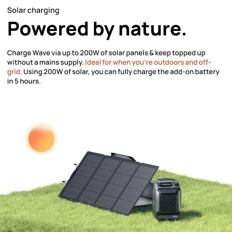 EcoFlow Wave Portable Air Conditioner Black & Grey