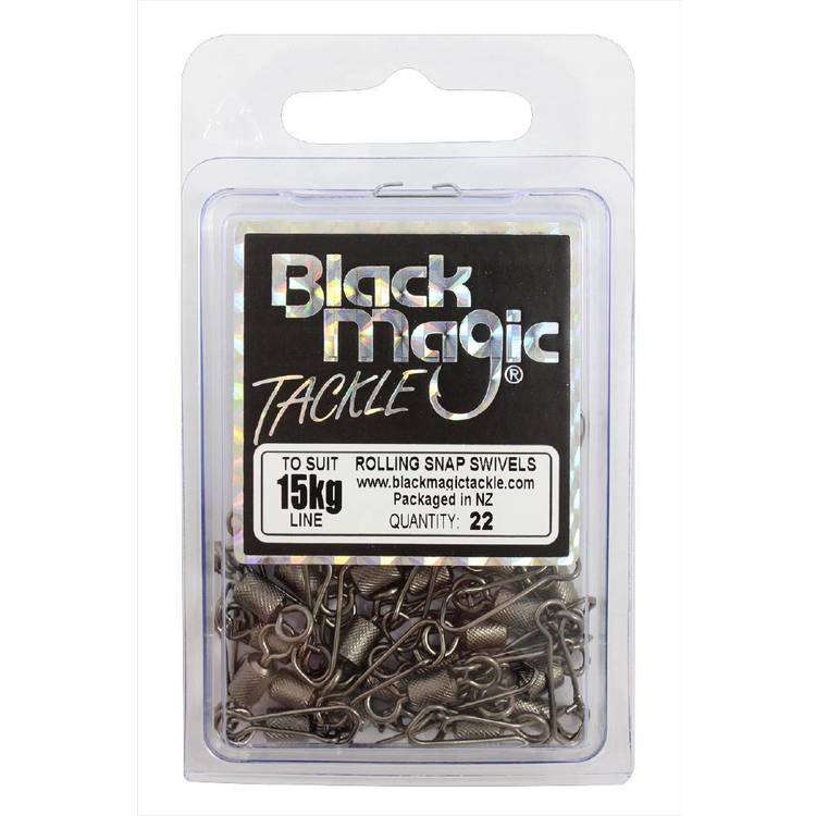 Black Magic Rolling Snap Swivel Economy Pack