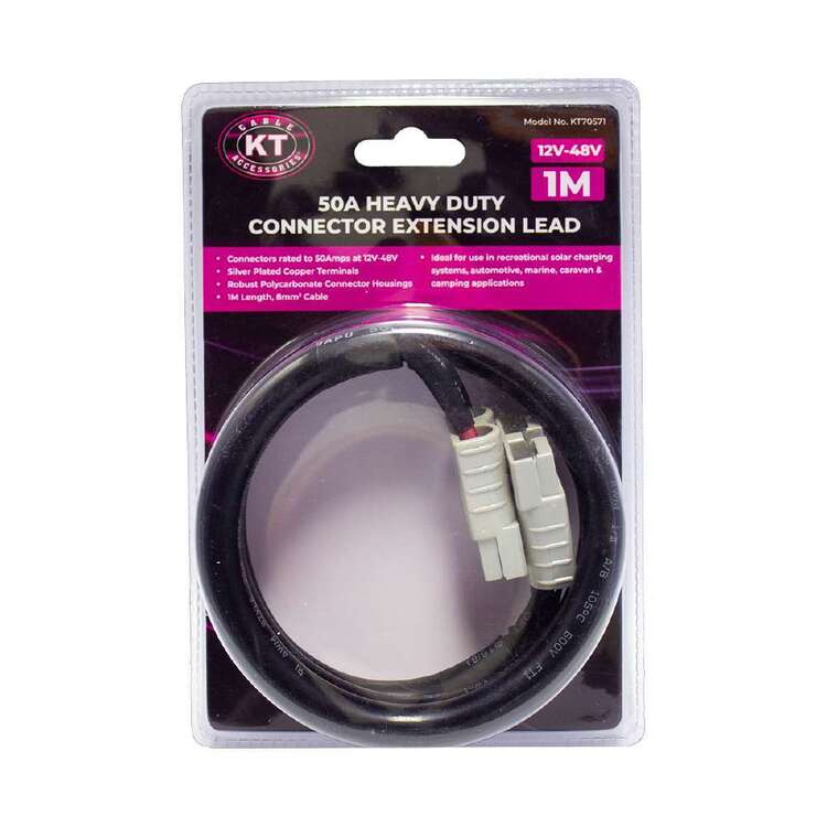 KT Cables 50A Plug Extension Lead 1 Metre