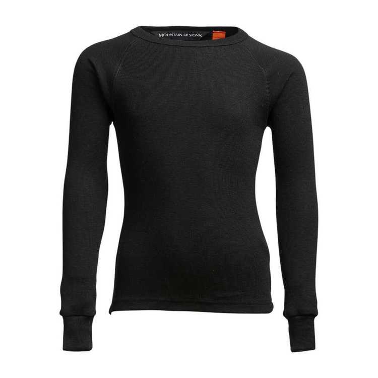Mountain Designs Kids' Polypro Long Sleeve Top Black