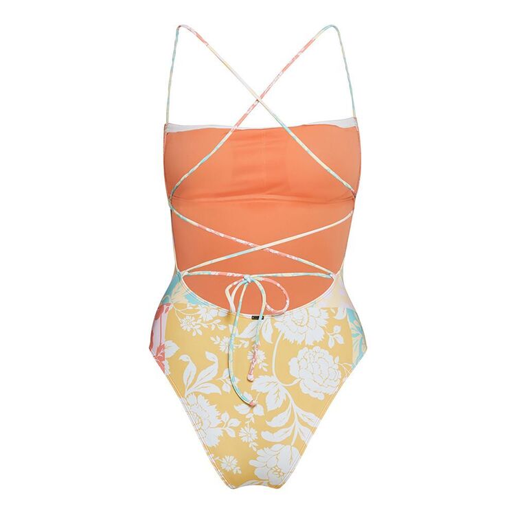 O'Neill Women's Olivia Marbella Print One Piece Swimsuit Aqua
