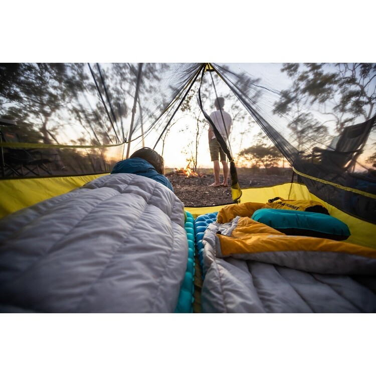 Sea To Summit Spark III Ultralight -8° Sleeping Bag Regular Cream Dark Grey & Yellow