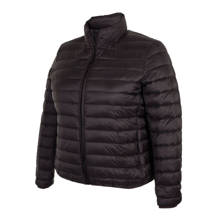 Cape Women's Eco Lite Lightweight Plus Size Puffer Jacket Black