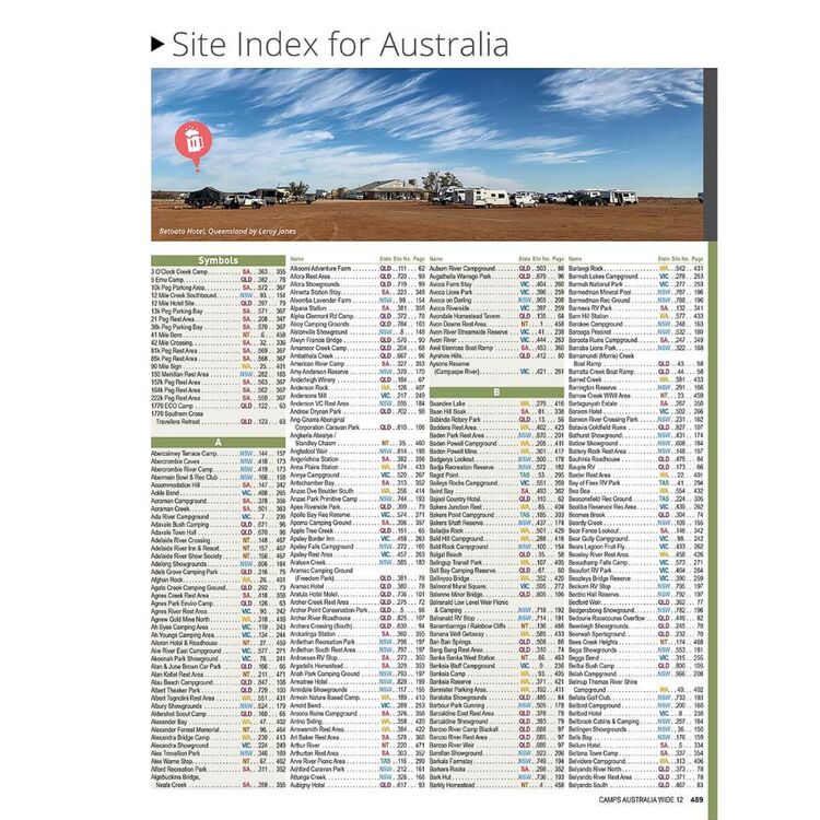 Camps 12 Australia Wide Free & Budget Camping Sites Guide Standard Edition Multicoloured A4