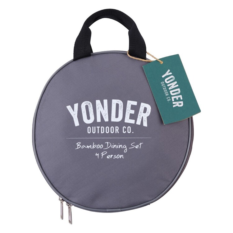 Yonder 4 Person Bamboo Dining Set