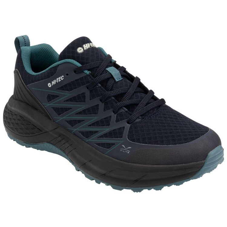 Hi-Tec Men's Trail Lite Waterproof Low Hiking Shoes Sky Captain, Spruce & Cool Grey