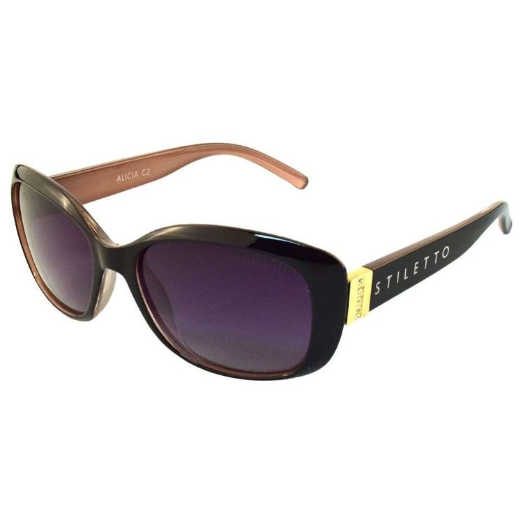 Stiletto Alicia Women's Sunglasses Crystal Brown & Smoke One Size Fits Most