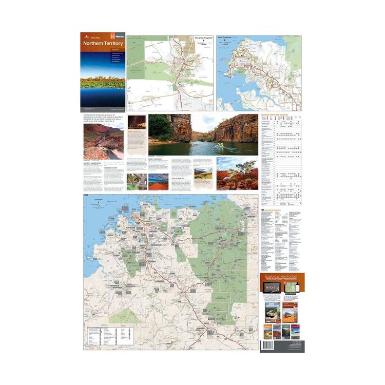 Hema Northern Territory State Map Multicoloured