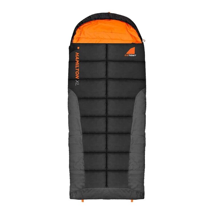 Oztent Hamilton XL 6° Sleeping Bag Black/Orange Black & Charcoal