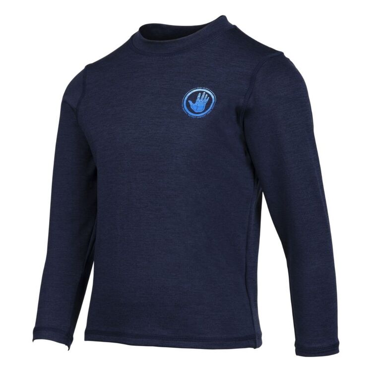 Body Glove Kids Long Sleeve PTD Hand Logo Rash Vest Midnight Blue Marle