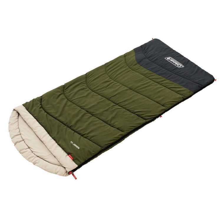 Coleman Mudgee Tall 5° Sleeping Bag Olive Green & Grey