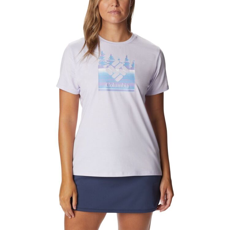 Columbia Women's Sun Trek Tee Purple Tint Heather