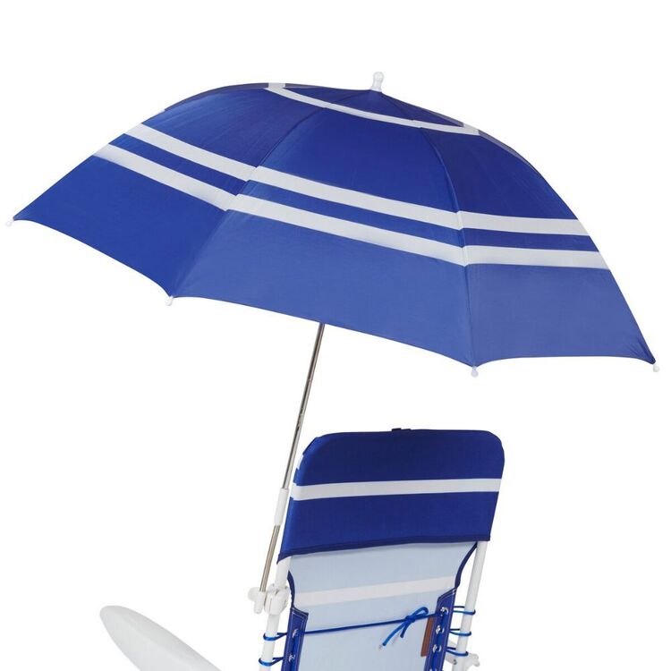 Coconut Grove Ocean Breeze Clip-on Umbrella Blue Stripe