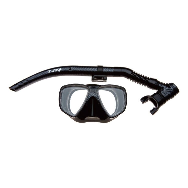 Mirage Carbon Mask & Snorkel Adult Black