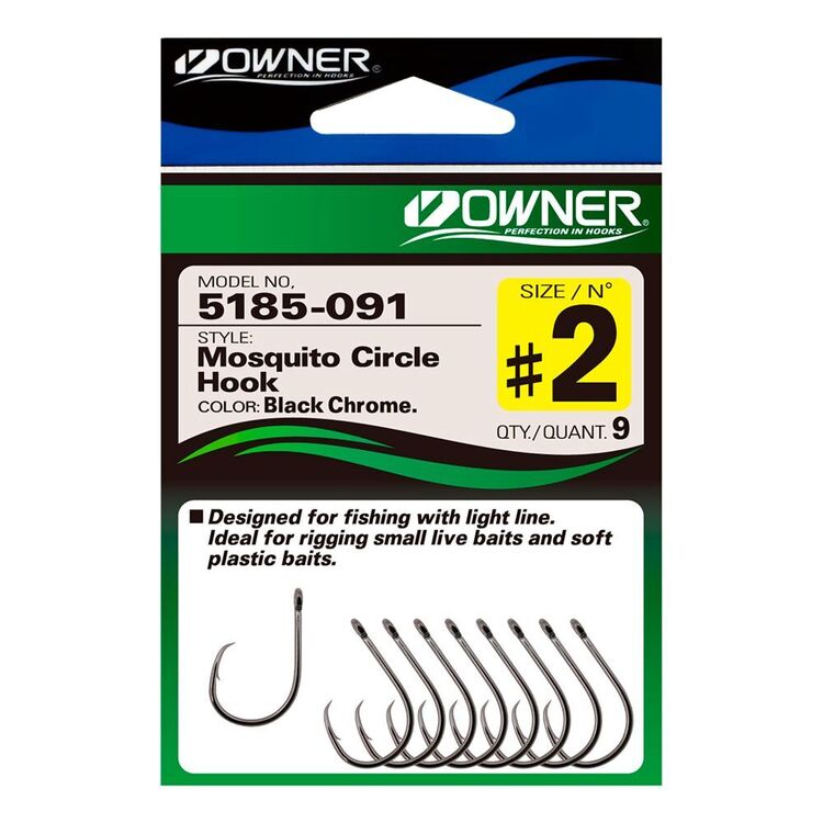 Owner Mosquito Circle Hooks Black