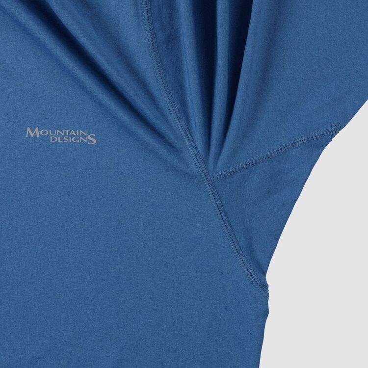 Mountain Designs Mens Vapour Hooded Pullover Cobalt