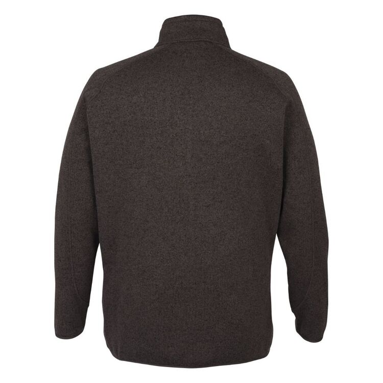 Gondwana Men's Full Knit Fleece Jacket Plus Size Charcoal