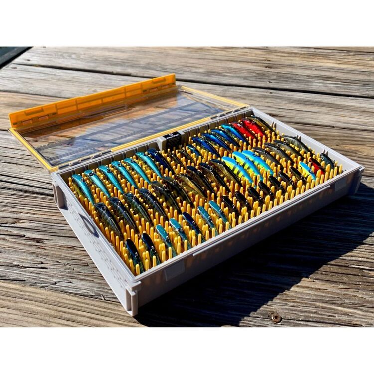 Plano Edge Master Crank Small Tackle Tray Yellow & Grey
