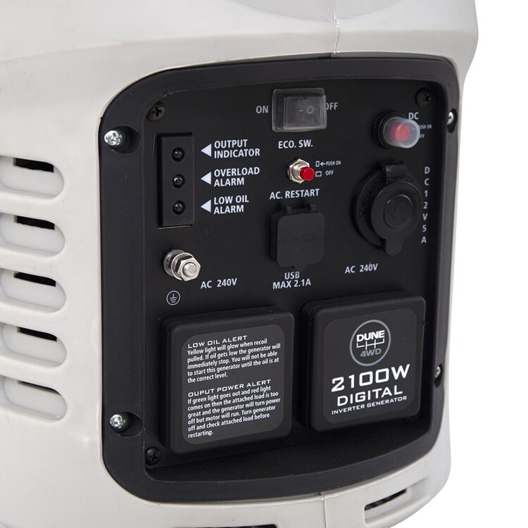 Dune 4WD 2100W Inverter Generator Grey