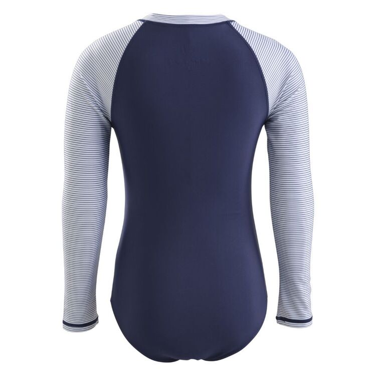 Body Glove Youth Girls Striped Surfsuit Navy Stripe