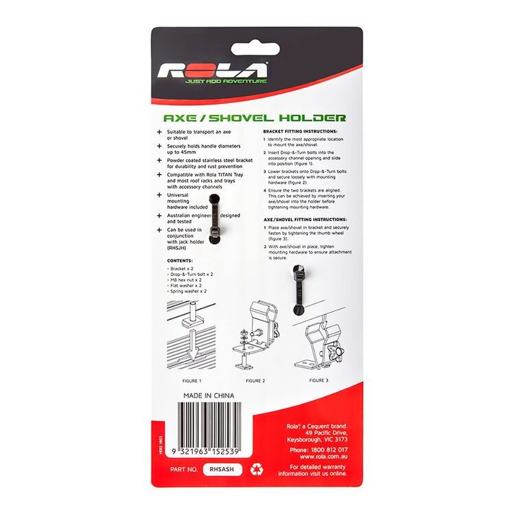 Rola Axe & Shovel holder Black