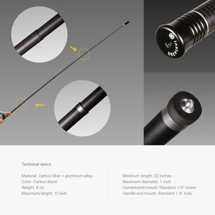 Insta360 Extended Edition Selfie Stick Black