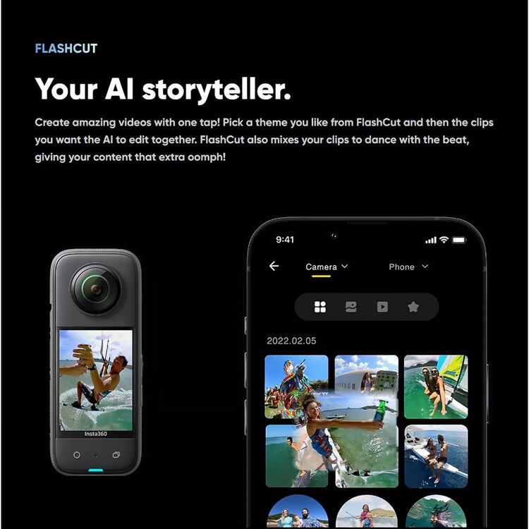 Insta360 ONE RS 1-Inch 360 Action Cam Black