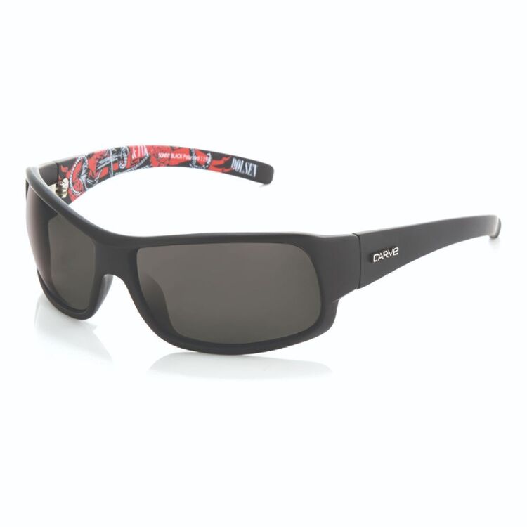 Carve Sonny Sunglasses Matt Black & Grey Polarised One Size Fits Most