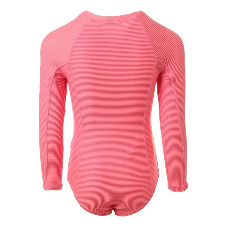 Body Glove Kids Ribbed Swimsuit Pink