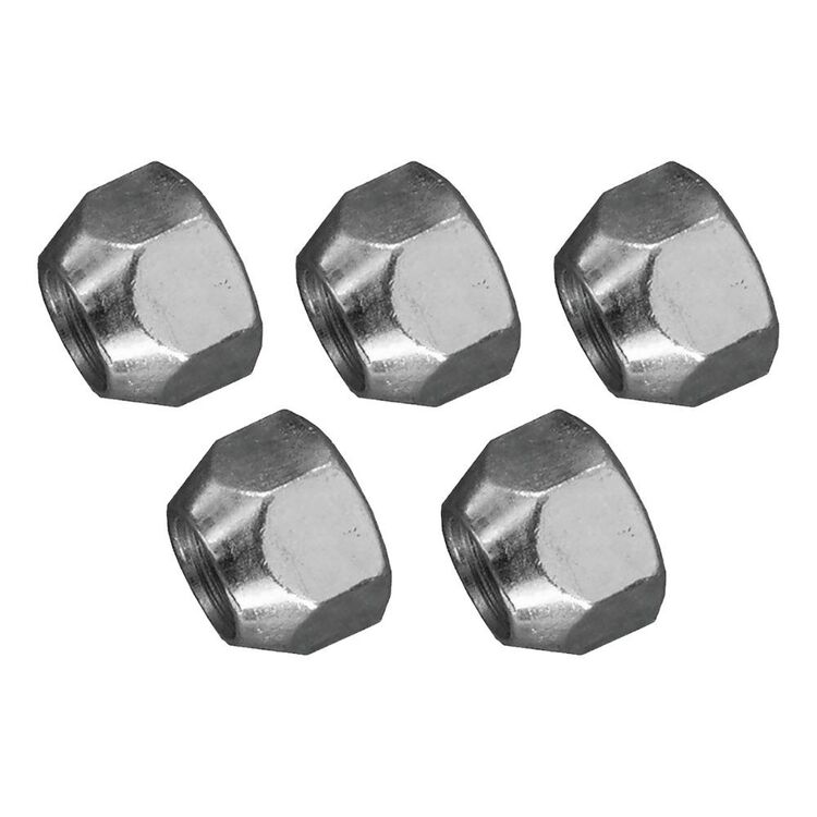 Wheel Nut 7/16"" (HT) (Pack of 5) (Clam Shell) Multicoloured