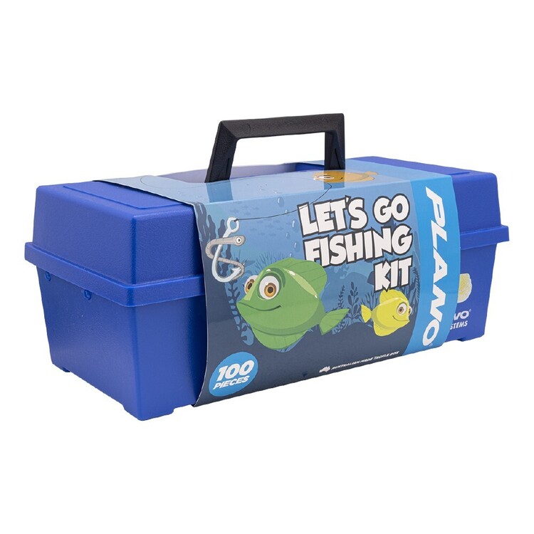 Plano 2100 Series 100 Piece Kids Tackle Kit Blue