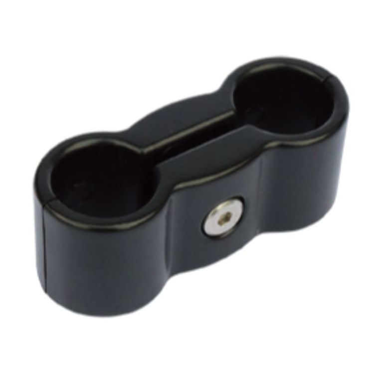 Oceansouth Double Knuckle Clamp Aluminium 25mm Black