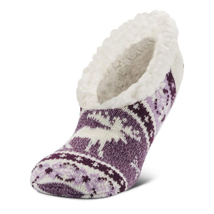 Sofsole Women's Fireside Moose Slippers Winterbloom 5 - 10