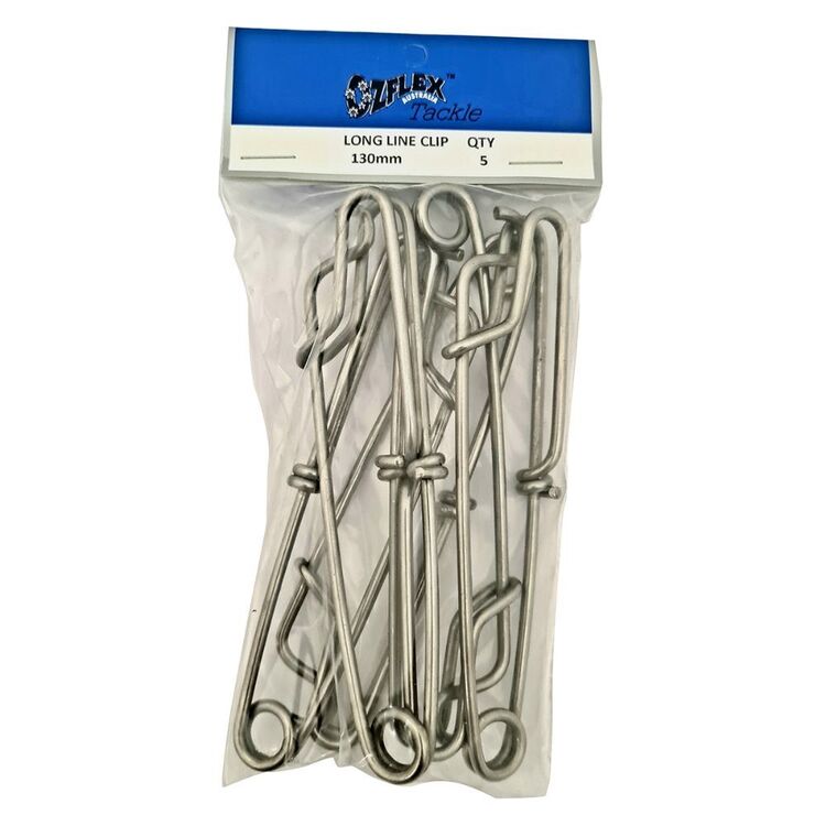 Ozflex 100 mm Long Line Clip 5 Pack Grey 100 mm