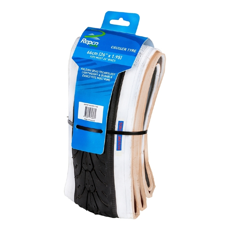 Repco 66 cm Cruiser Folding Tyre Black 26 x 1.95 in