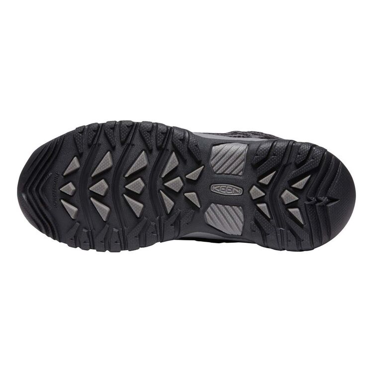 Keen Kids Targhee Waterproof Low Hiking Boots Black & Steel Grey