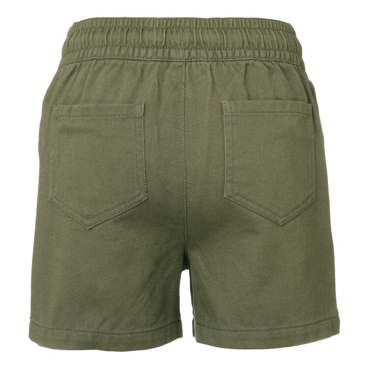 Cape Youth Girl's Paperbag Denim Shorts Green