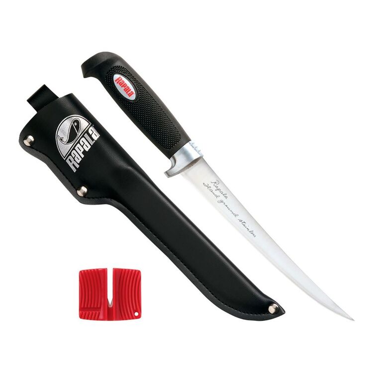Rapala Soft Grip 7 Inch Fillet Knife with Sharpener Silver & Black