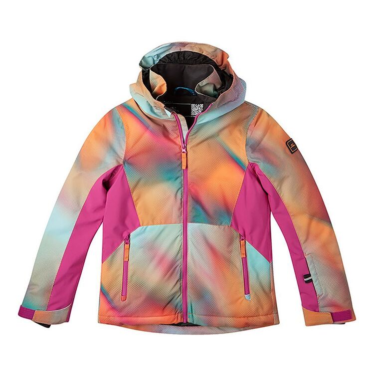 O'Neill Youth Girl's Adelite AOP Snow Jacket Dark Blue Fade Halftone