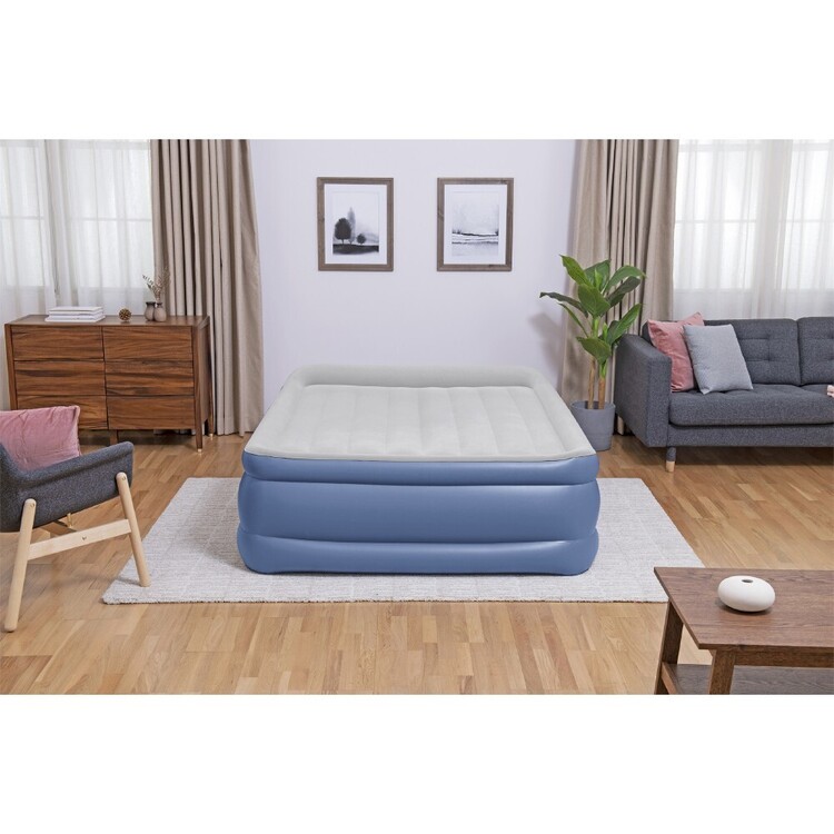 Bestway Nightright Double High Airbed with Pump Queen Navy Blue