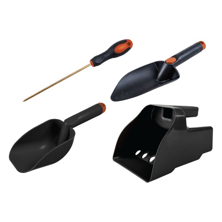 Prospecting 4 Piece Digging Tool Kit Black & Orange