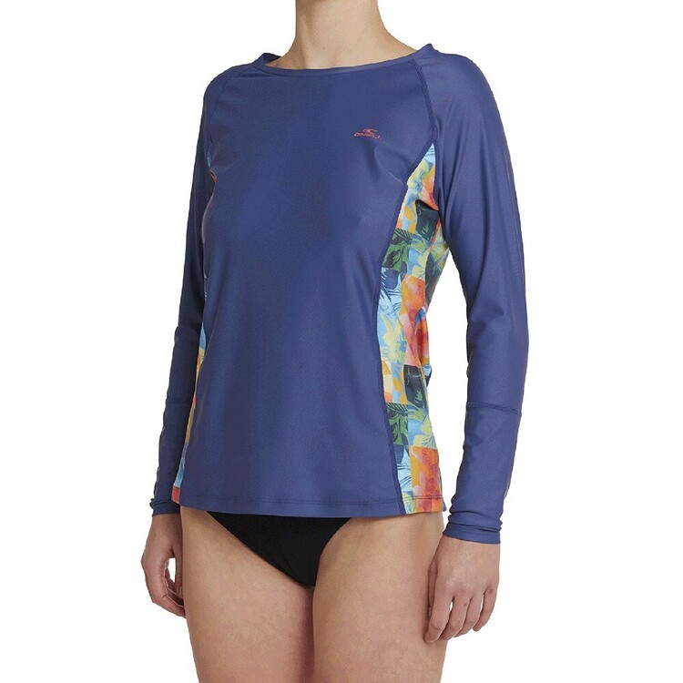 O'Neill Women's Moana Long Sleeve Rash Vest Susie Stripe