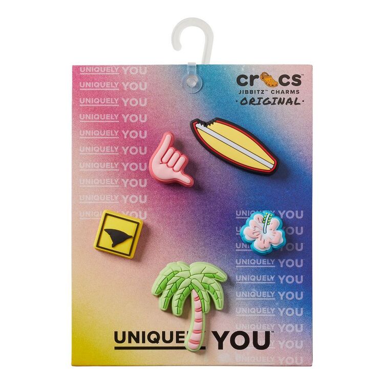 Crocs Surfing Jibbitz 5 Pack Multicoloured