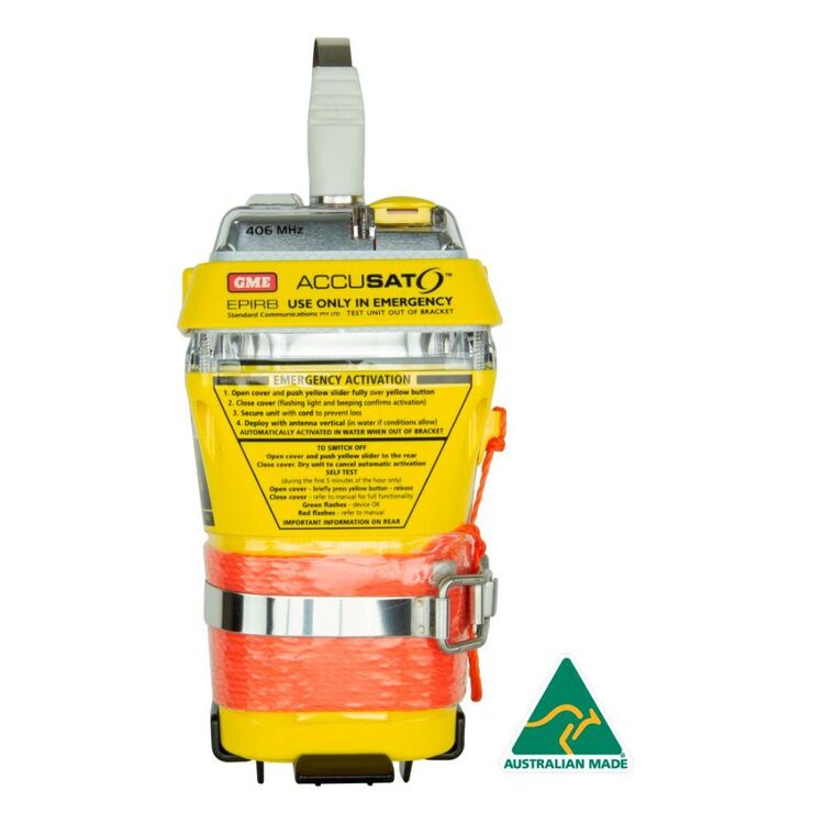 GME 406MHz Epirb With GPS With Water Activation Yellow